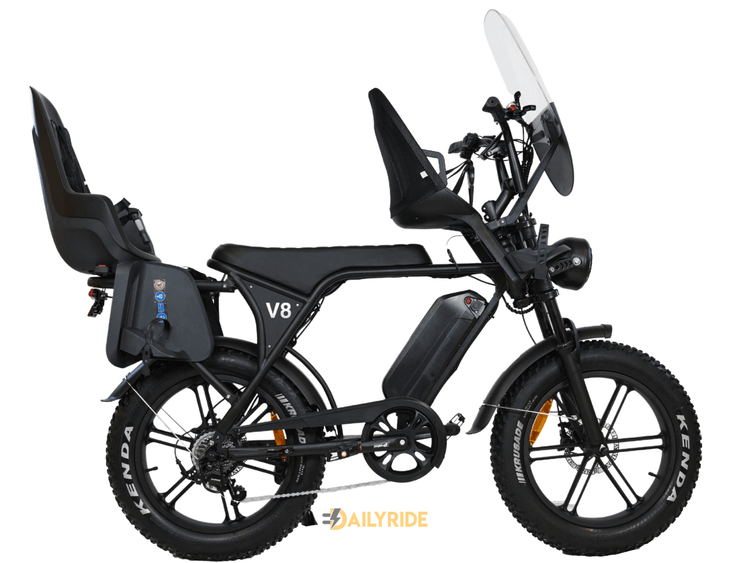 Ouxi V8 Family bike - Hydraulische Remmen - Max 25 km/h - Zwart - Dailyride